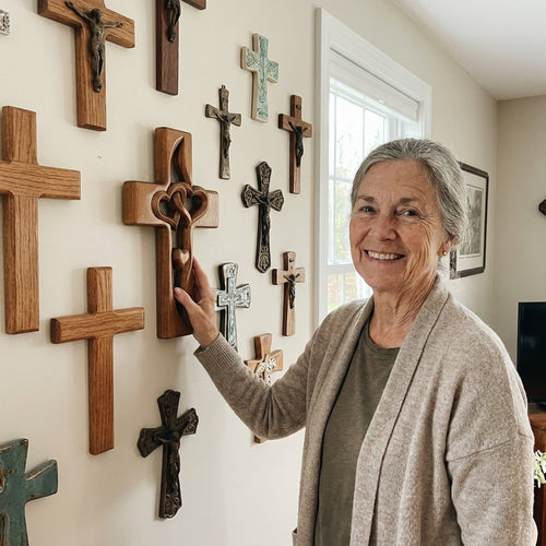 Her wall, three crosses in
