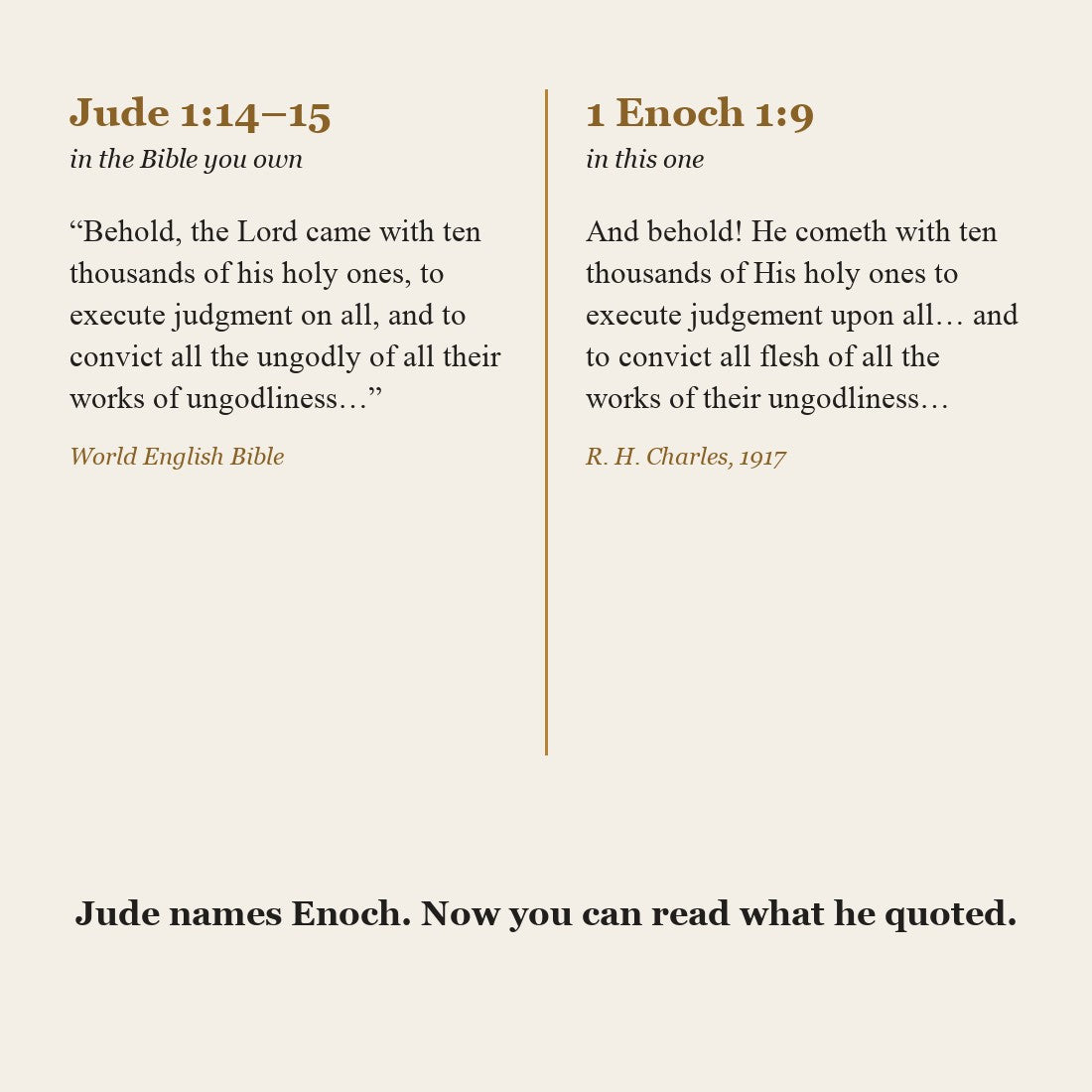Jude 1:14-15 beside 1 Enoch 1:9