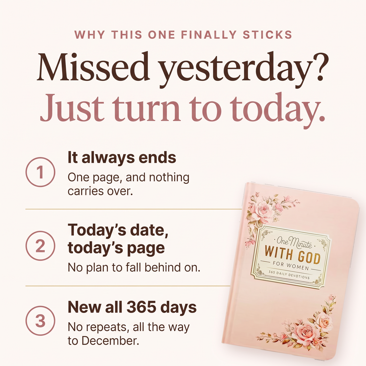 One Page with God: 365 Daily Devotions for Women